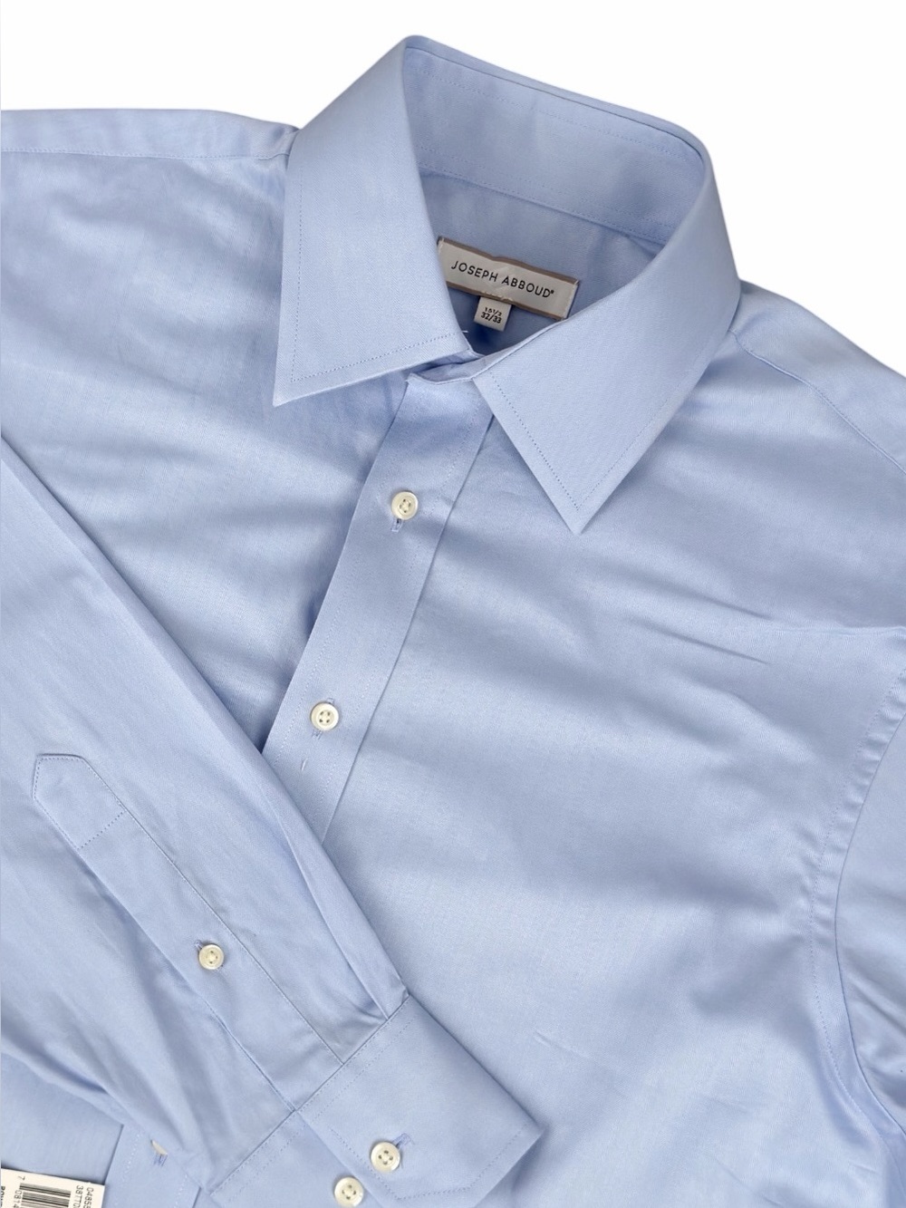 Joseph Abboud Men’s 15.5 32-33 Dress Shirt Powder Blue Herringbone Weave NWT